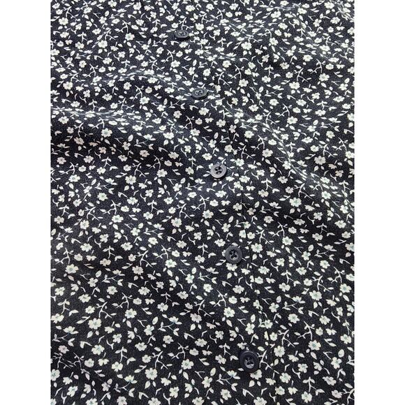 BRANDY MELVILLE Black White Floral Button Front Lightweight Maxi Skirt SZ M - Picture 3 of 9